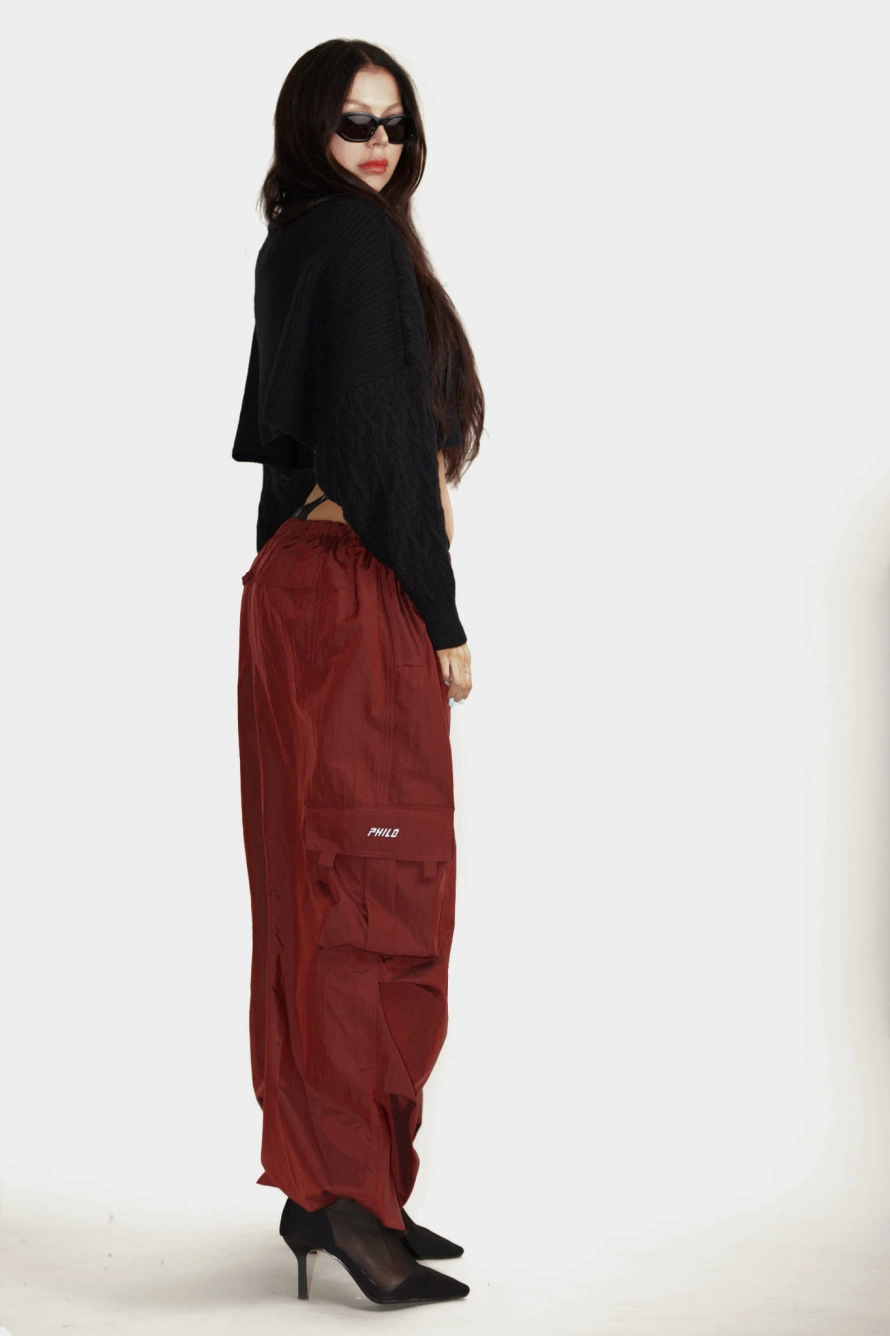 spodnie-damskie-szerokie-nylonowe-bf-cargo-flame-philo-ny--bordo